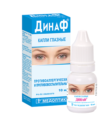 Динаф - противоаллергические, противовоспалительные капли глазные и ...
